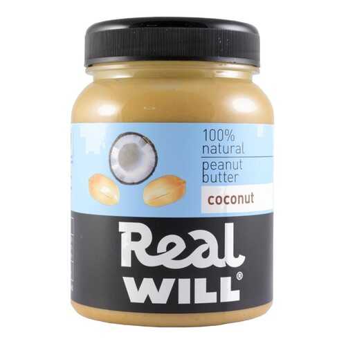 Паста арахисовая Real Will с кокосом 330 г в Татнефть