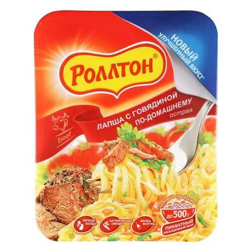 Лапша быстрого приготовления Роллтон с говядиной по-домашнему острая 90 г в Татнефть