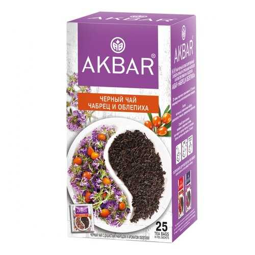 Чай Akbar Чабрец и Облепиха, черный с добавками, 25 сашетов в Татнефть