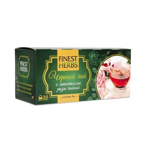 Чай Finest Herbs Чёрный чай с лепестками розы чайной, чёрный, 30 гр в Татнефть