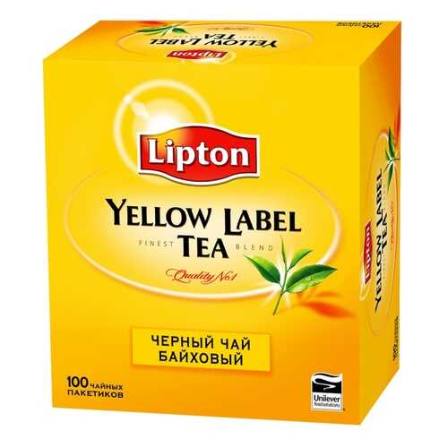 Чай Lipton черный байховый 100 пакетиков 200 г в Татнефть