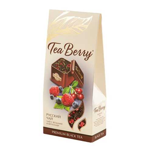 Чай Tea Berry русский чай черный листовой крупный с ягодами и фруктами 100 г в Татнефть
