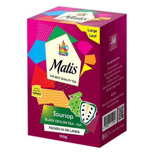 Чай весовой черный Матис Soursop O.P. 100 г в Татнефть