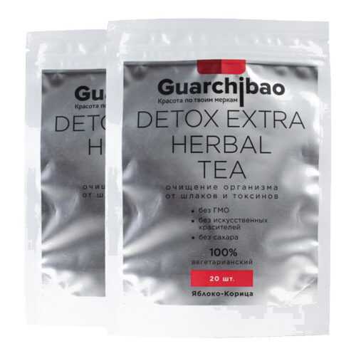 GUARCHIBAO DETOX EXTRA HERBAL TEA набор из 2 упаковок чая для детокса Яблоко-Корица в Татнефть