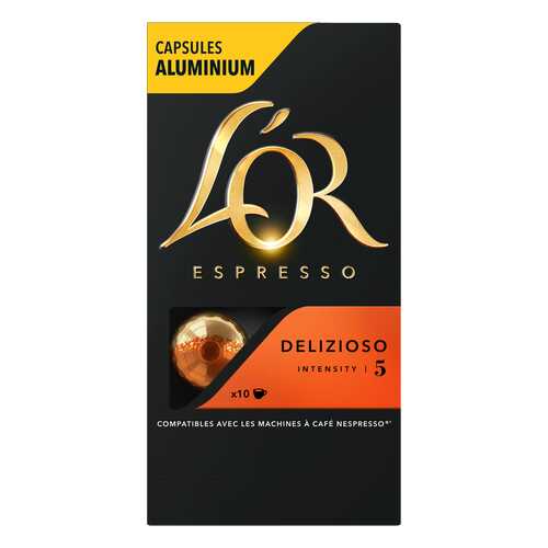 Капсулы L’OR Espresso Delizioso для кофемашин Nespresso 10 капсул в Татнефть