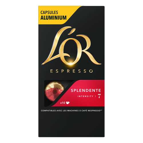 Капсулы L’OR Espresso Splendente для кофемашин Nespresso 10 капсул в Татнефть