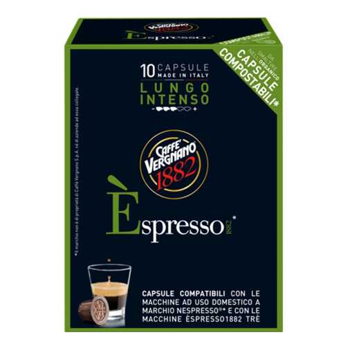 Капсулы Vergnano e`spresso lungo intenso для кофемашин Nespresso 10 капсул в Татнефть