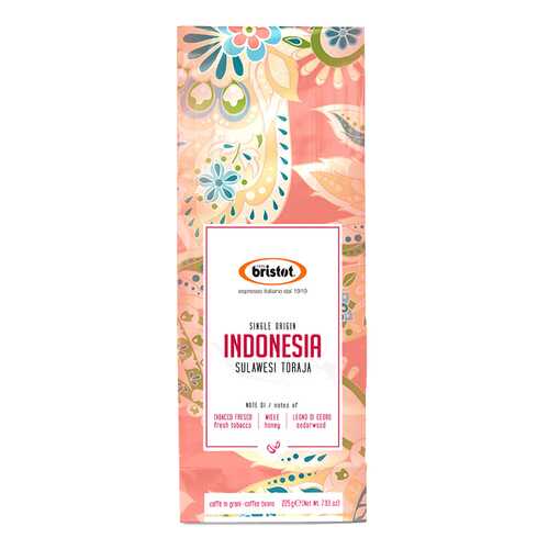 Кофе Bristot Indonesia Toraja в зернах 225 г в Татнефть