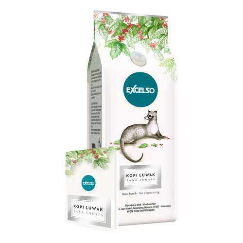 Кофе Excelso обжаренный в зерне Kopi Luwak tana toraja 100 г в Татнефть