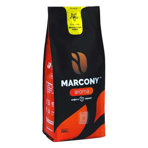 Кофе в зернах Marcony Aroma Французская ваниль 200г в Татнефть