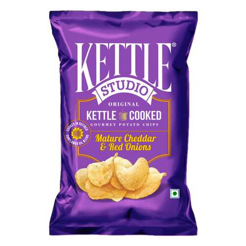 Чипсы KETTLE STUDIO original с сыром Чеддер и красным луком 120г в Татнефть