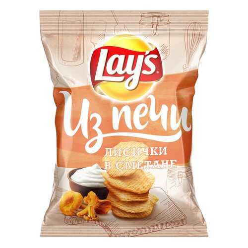 Картофельные чипсы Lays из печи лисички в сметане 85 г в Татнефть