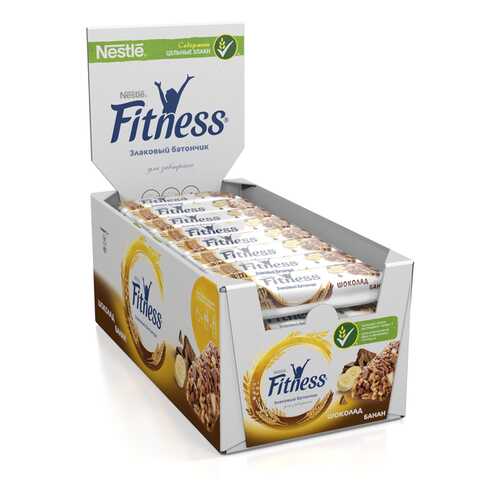 Батончик цельный злаковый Fitness шоколад банан 24 шт по 23.5 г в Татнефть