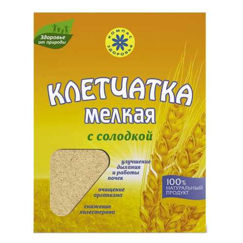 Клетчатка Компас Здоровья пшеничная мелкая с солодкой 150 г в Татнефть