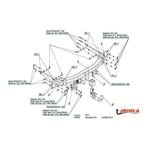 Imiola Фаркоп mercedes glk-class x204 2008-2015 быстросъемное крепление (с электрикой) в Татнефть