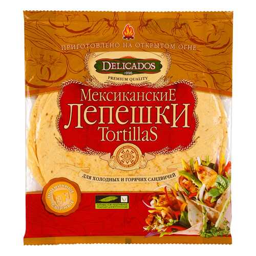 Лепешки Delicados tortillas мексиканские для сандвичей пшеничные сырные 6 штук в Татнефть