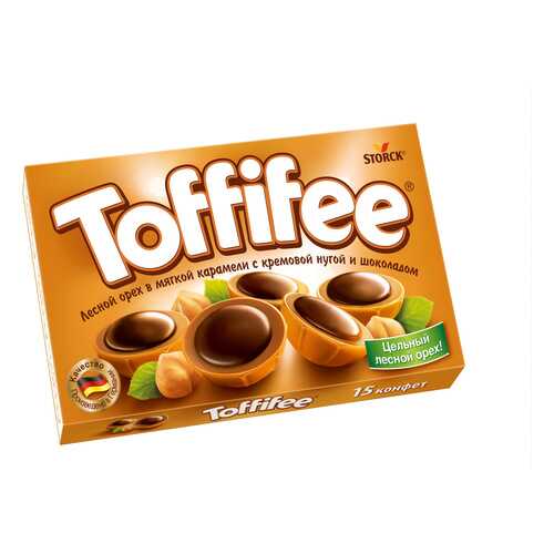 Конфеты toffifee Storck лесной орех в мягкой карамели с кремовой нугой и шоколадом 125 г в Татнефть