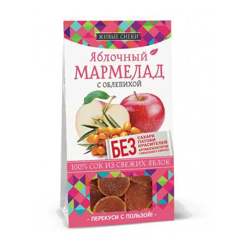 Мармелад яблочный Живые снеки с облепихой 90 г в Татнефть