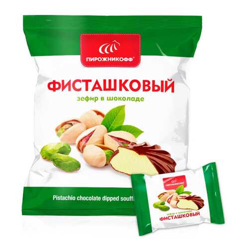 Зефир Пирожникофф в шоколаде фисташковый в Татнефть