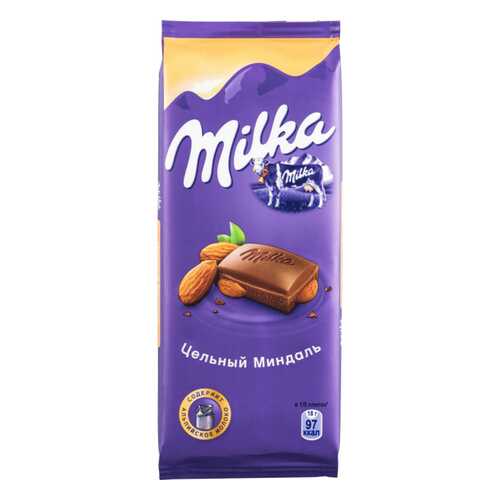 Шоколад молочный Milka с цельным миндалем 90 г в Татнефть