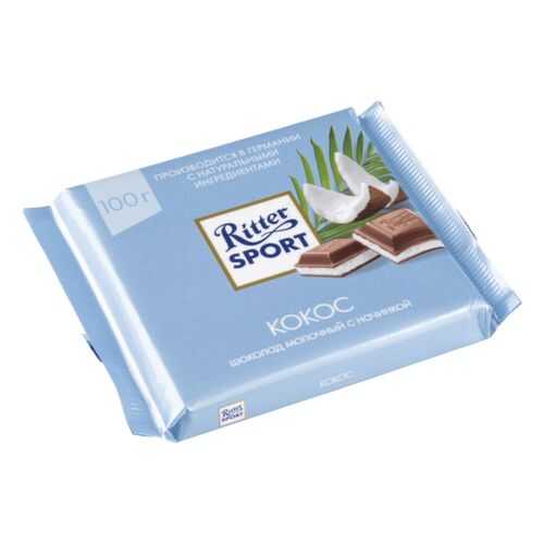 Шоколад молочный Ritter Sport с начинкой кокос 100 г в Татнефть