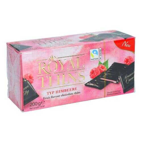 Шоколадные плитки Halloren Royal Thins темный cо вкусом малины 200г. в Татнефть