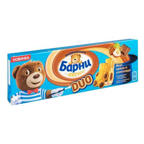 Пирожное бисквитное Барни duo вкус ореха и шоколада 150 г в Татнефть