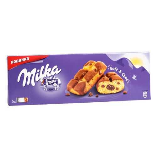 Пирожное бисквитное Milka с шоколадной начинкой 175 г в Татнефть
