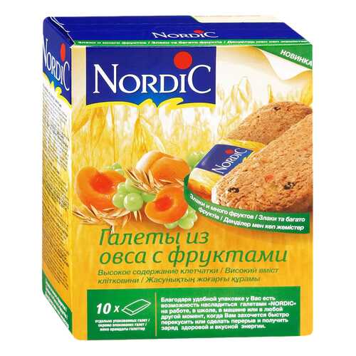 Галеты Nordic из овса с фруктами 30 г 10 штук в Татнефть