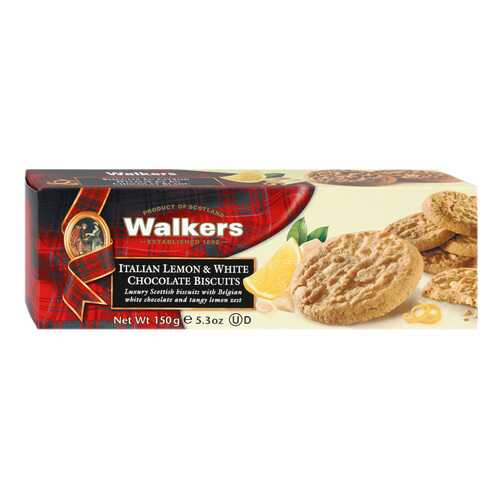 Печенье Walkers Итальянский лимон и белый шоколад 150 г Великобритания в Татнефть