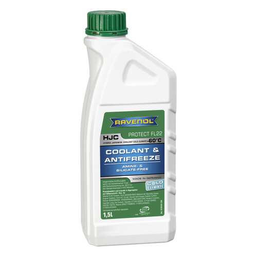 Антифриз RAVENOL HJC COLD CLIMATE G12 зеленый готовый 1.5л в Татнефть