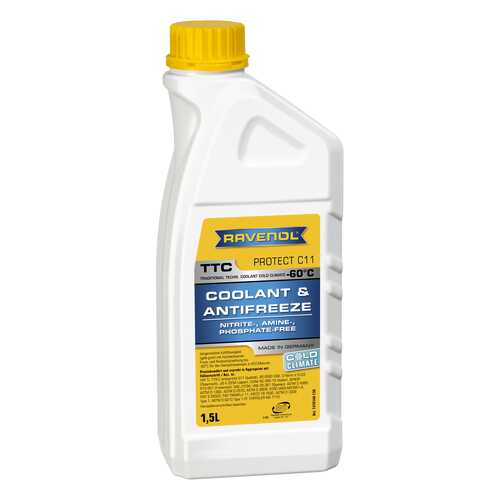 Антифриз RAVENOL TTC COLD CLIMATE G12 желто-зеленый готовый 1.5л в Татнефть
