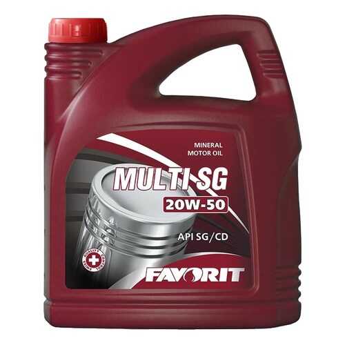 Favorit Multi SG SAE 20W-50 API SG/CD, 5л в Татнефть