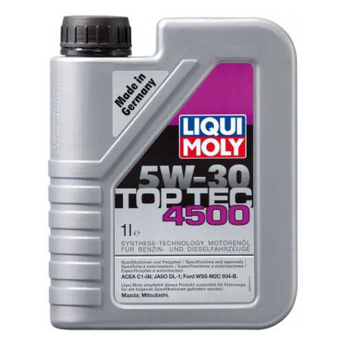 Масло Моторное Liqui Moly Top Tec 4500 5w-30, 5 1l Liqui moly арт. 23182317 в Татнефть