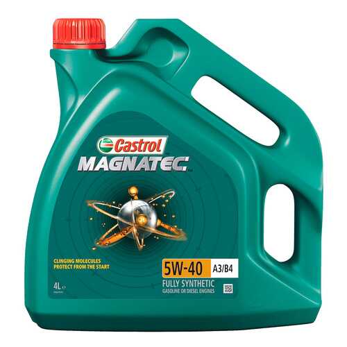 Масло моторное синтетическое Castrol Magnatec A3/B4 5W-40 (4л) 156EED в Татнефть