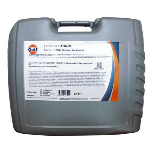 Моторное масло Gulf Formula ULE 5W-30 20л в Татнефть
