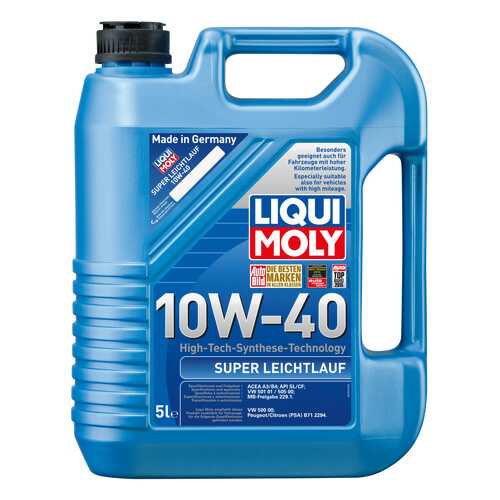 Моторное масло Liqui moly Super Leichtlauf 10W-40 5л в Татнефть
