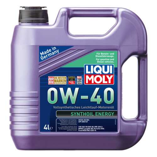 Моторное масло Liqui moly Synthoil Energy 0W-40 4л в Татнефть