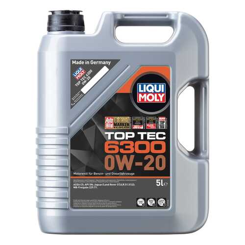 Моторное масло Liqui moly Top Tec 6300 0W-20 5л в Татнефть