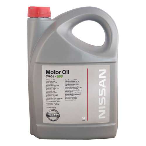 Моторное масло Nissan Motor Oil SAE 5W-30 DPF 5л в Татнефть