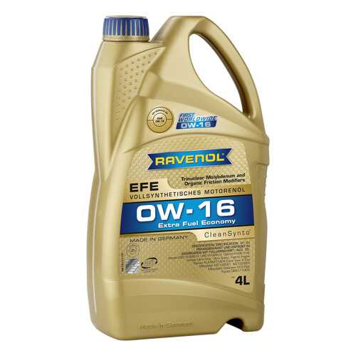 Моторное масло Ravenol EFE Extra Fuel Economy SAE 0W-16 4л в Татнефть