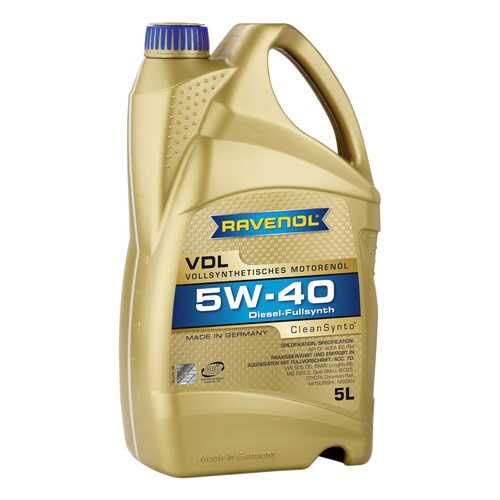 Моторное масло Ravenol VDL 5W-40 5л в Татнефть