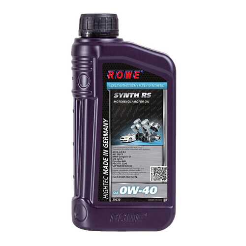 Моторное масло Rowe Hightec Synt RS 0W-40 1л в Татнефть