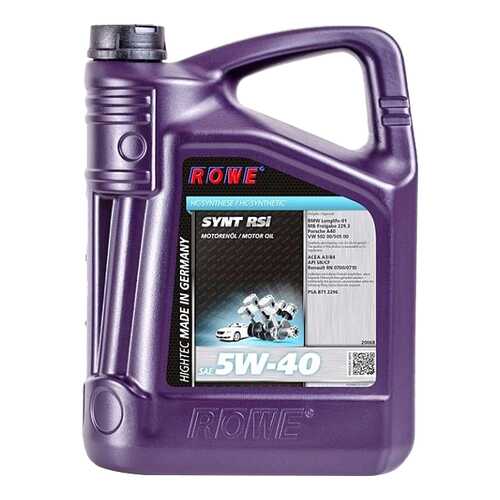 Моторное масло Rowe Hightec Synt RS 5W-40i 4л в Татнефть
