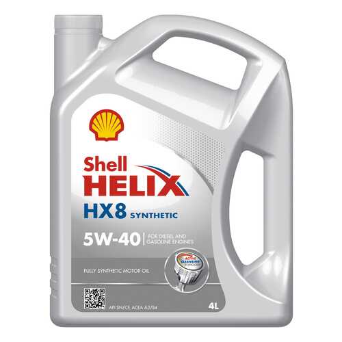 Моторное масло Shell Helix HX8 Syn 5W-40 4л в Татнефть