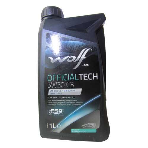 Моторное масло wolf Official Tech C3 5W-30 1л в Татнефть