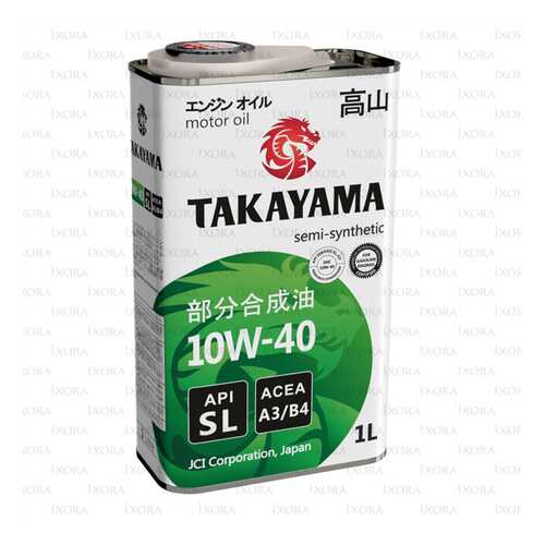 TAKAYAMA Масло Моторное Полусинтетическое 10w-40 1л, Api Sl, Acea A3/B4 в Татнефть