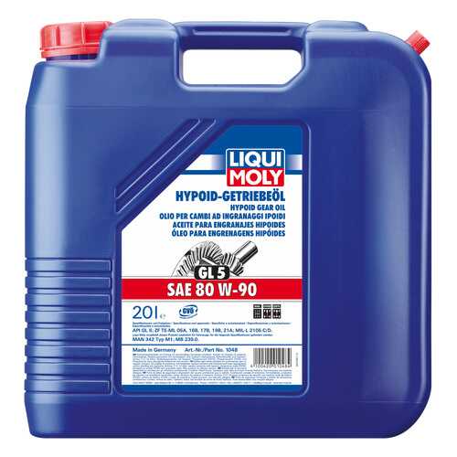 Трансмиссионное масло LIQUI MOLY 80w90 20л 1048 в Татнефть