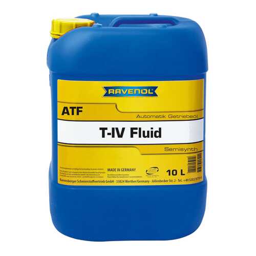 Трансмиссионное масло RAVENOL ATF T-IV Fluid 10л 1212102-010-01-999 в Татнефть