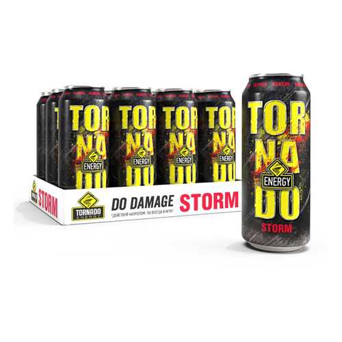 Энергетический напиток Tornado Energy Storm 12 шт по 450 мл в Татнефть